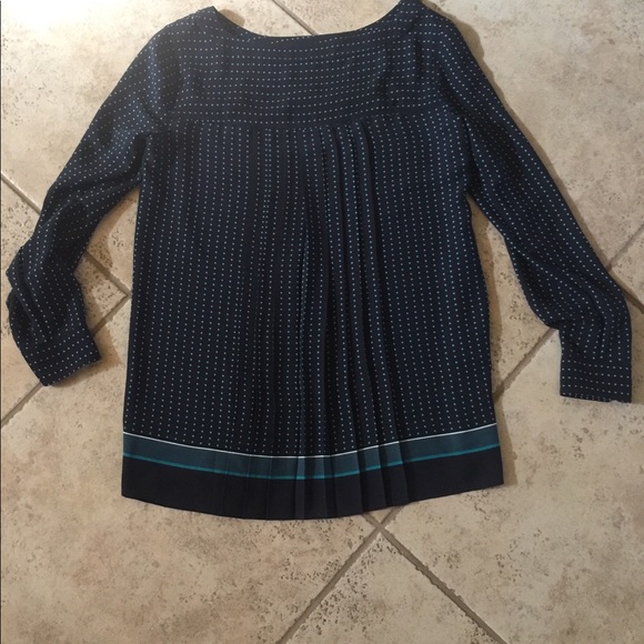 Loft Navy Long Sleeve Top XS - Picture 4 of 4